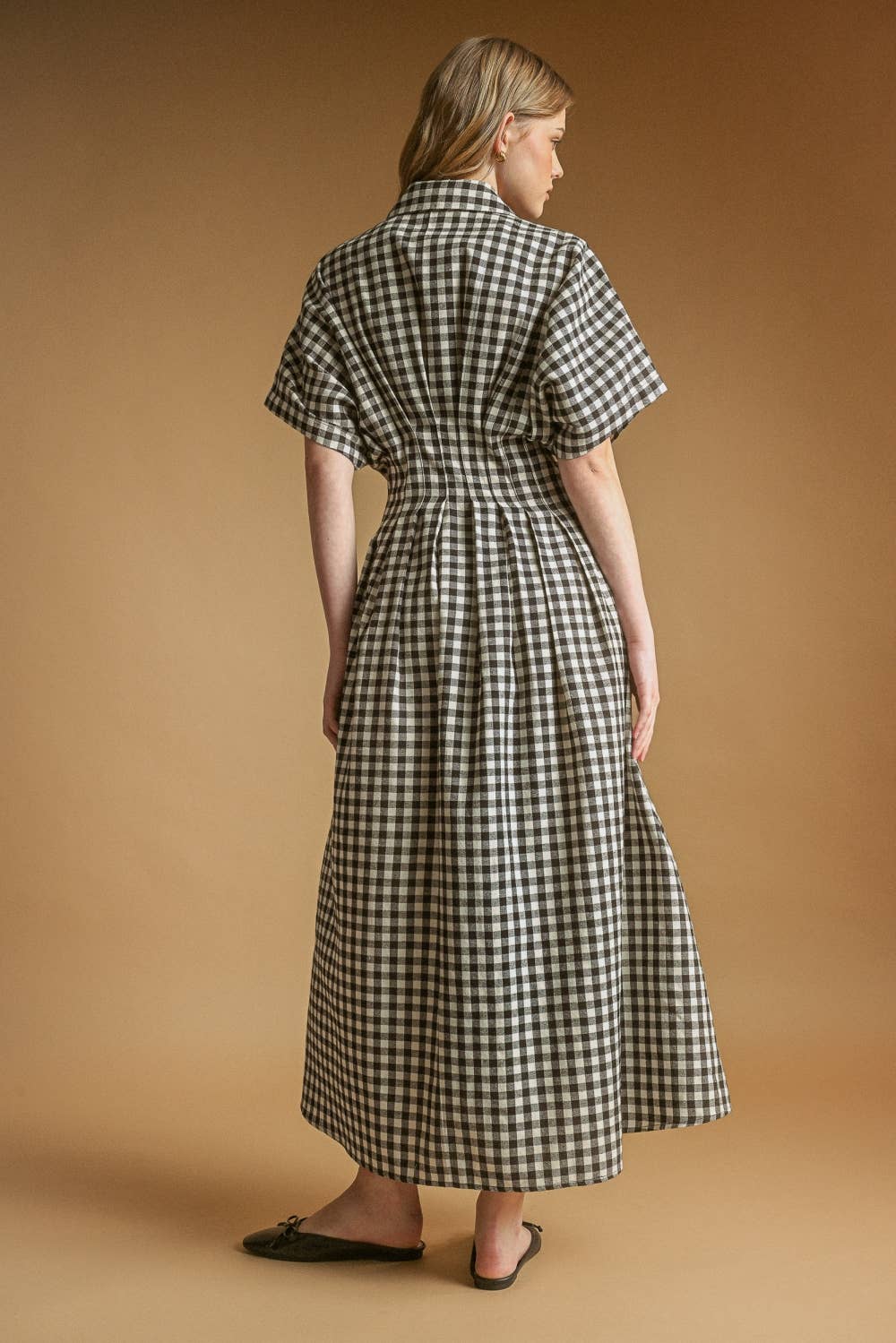 Gingham Button Down Dress