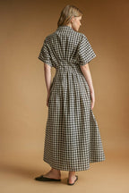 Gingham Button Down Dress