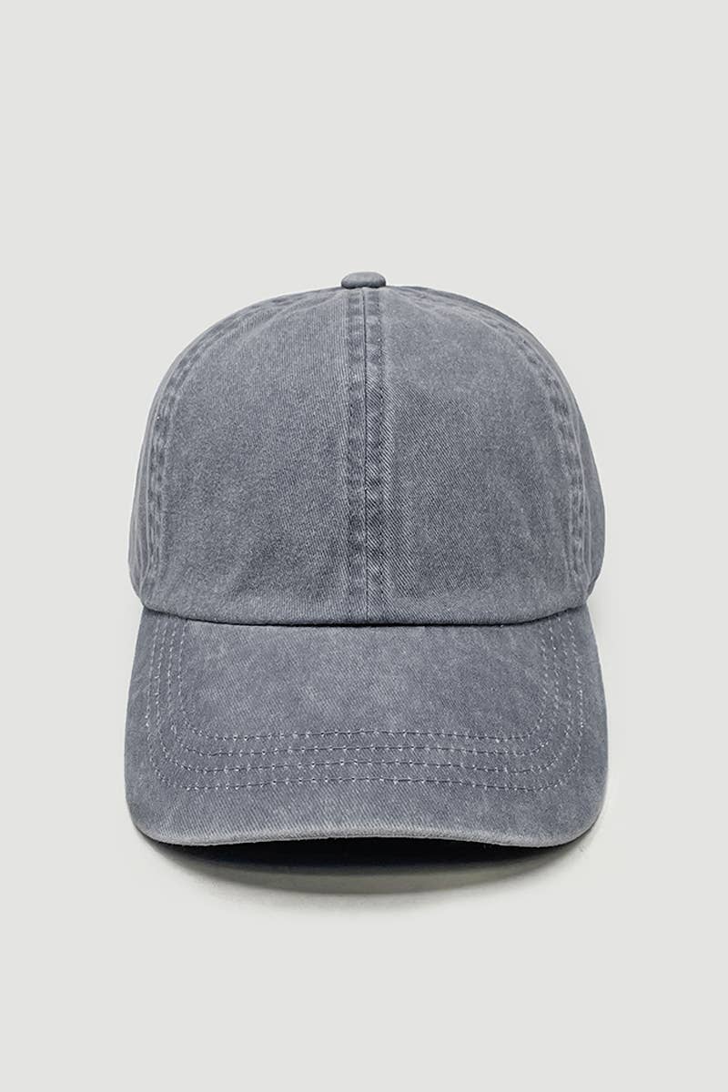 Final Sale-Stone Washed Twill Cap