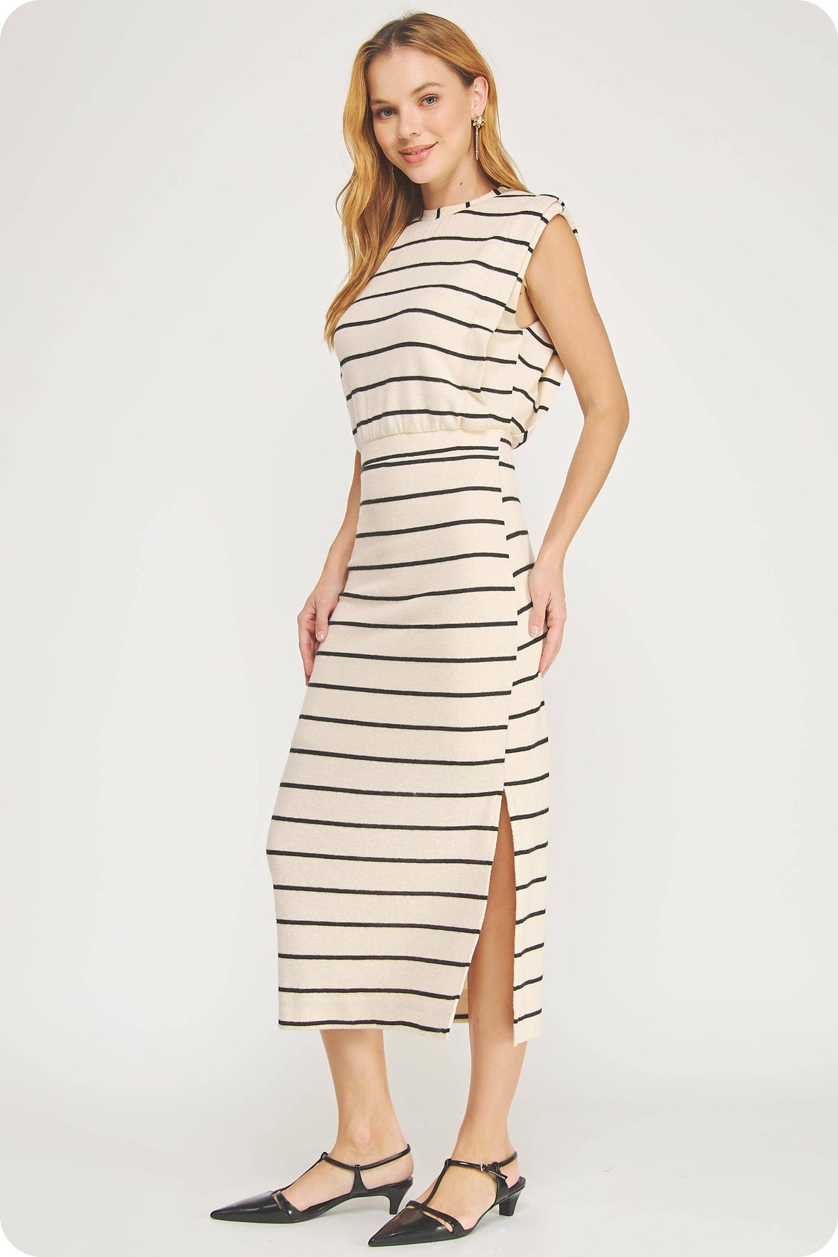 Striped Midi Dress