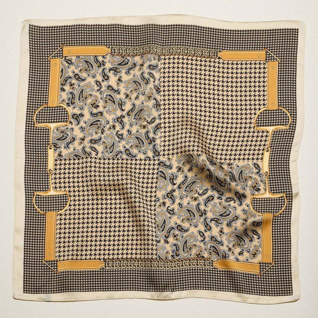 Final Sale-Chain & Paisley Print Scarf