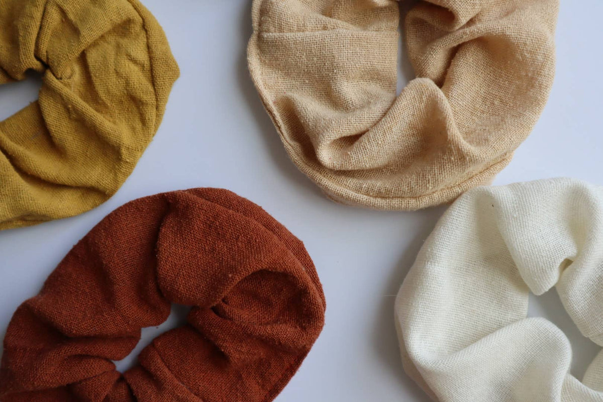 Final Sale-Raw Silk Hair Scrunchies