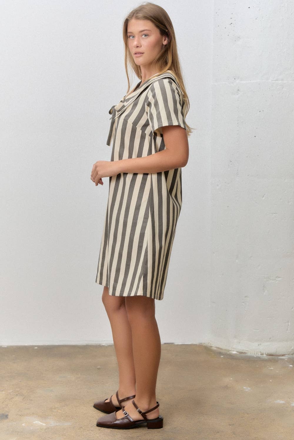 Stripe Button Up Dress