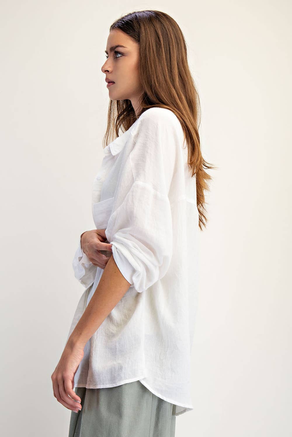 Final Sale-Linen Blend Shirt