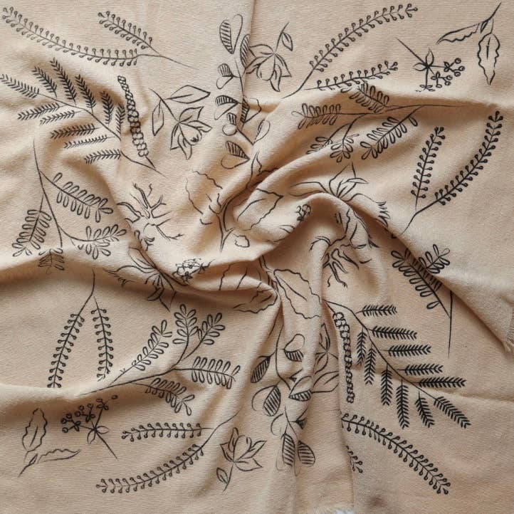 Final Sale-Oatmeal Naturally Raw Silk Bandana