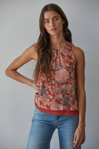 Chiffon Floral Print Top