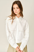 Eyelet Button Down Shirt