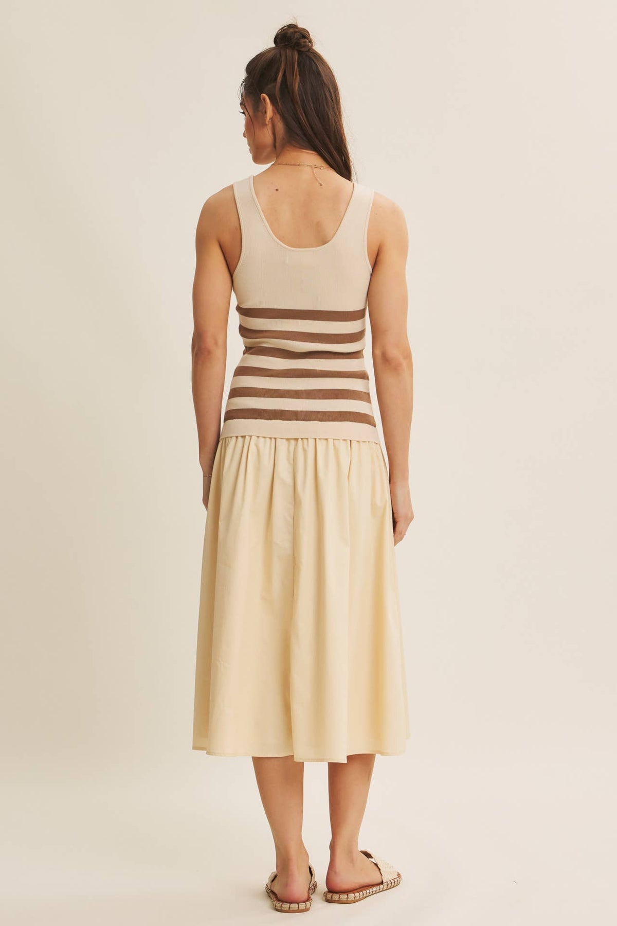 Striped Sweater Midi Dress