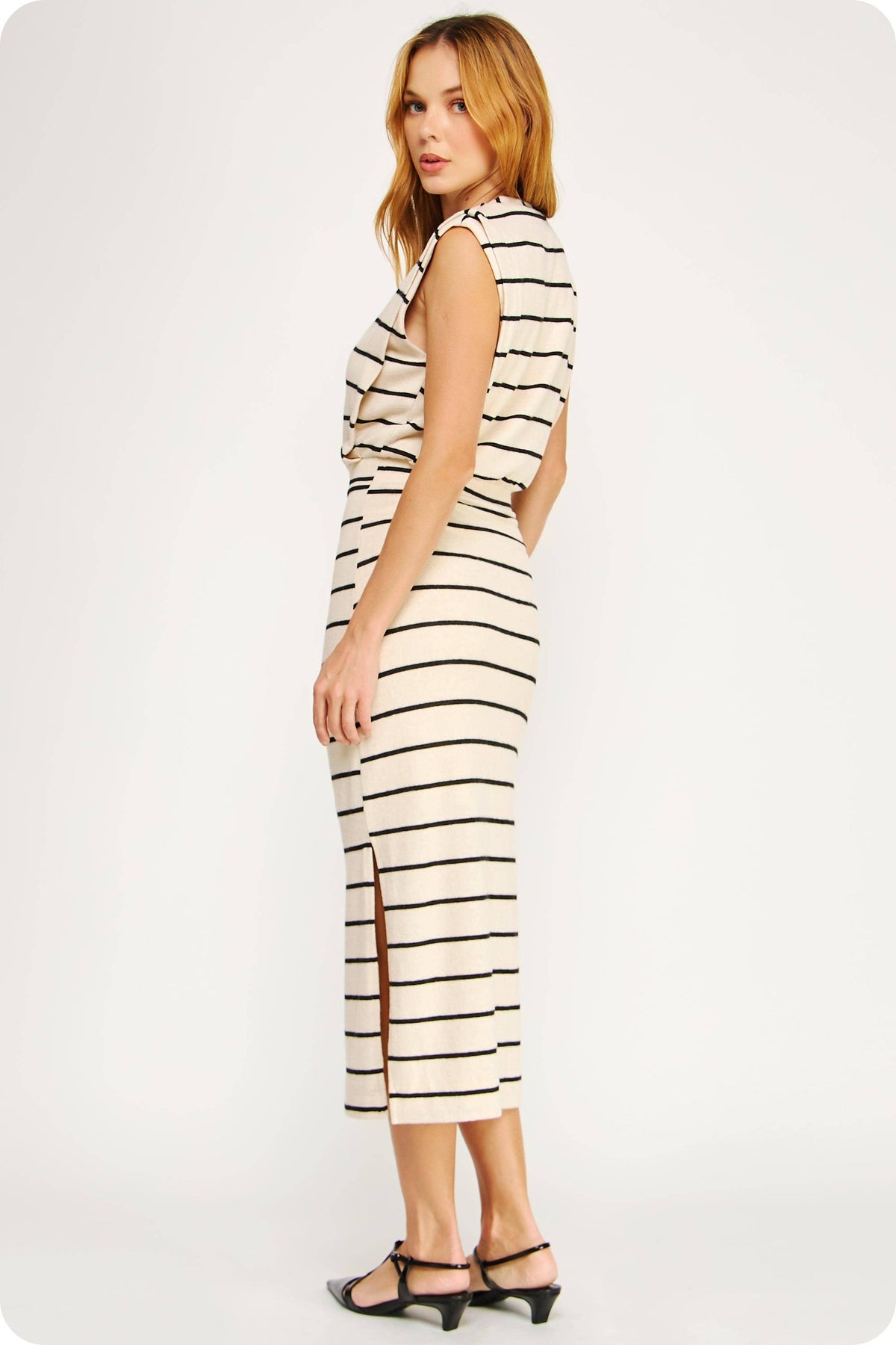 Striped Midi Dress