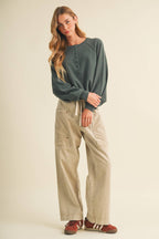 Knit Henley Raglan
