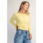Final Sale-Crewneck Cardigan