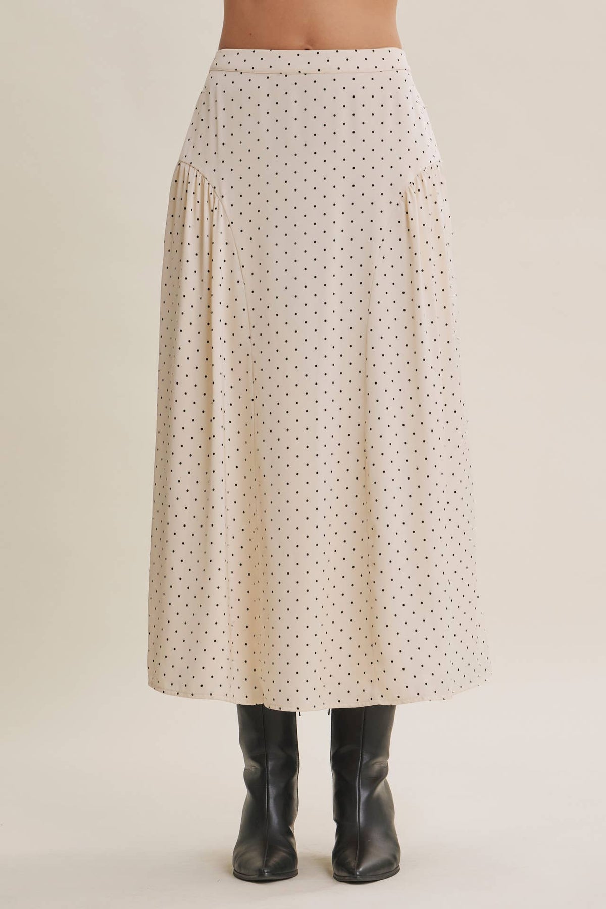 Classic Polka Dot Midi Skirt