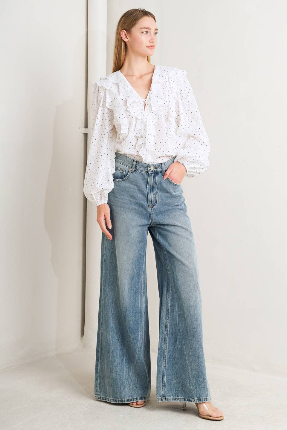 Dotted Woven Top