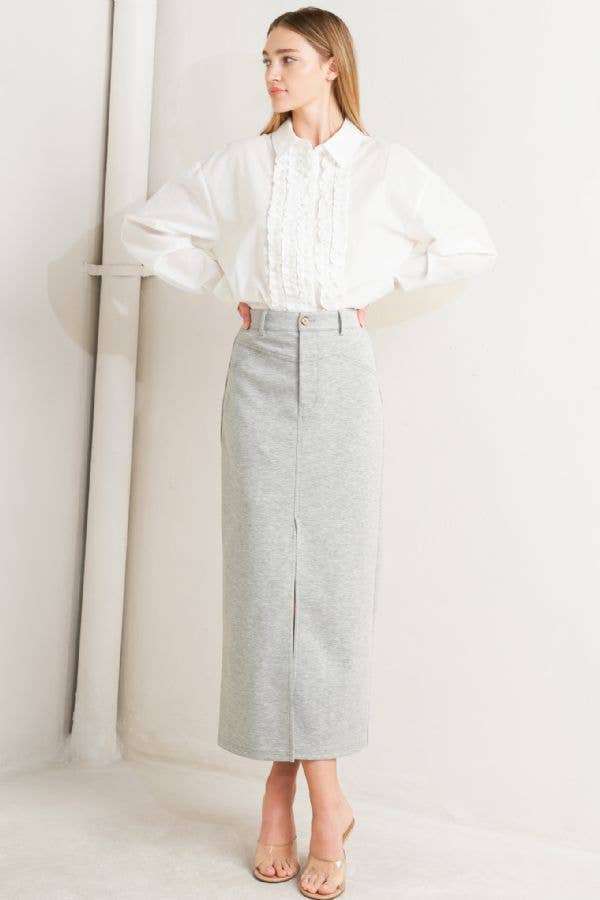 Final Sale-Knit Midi Skirt