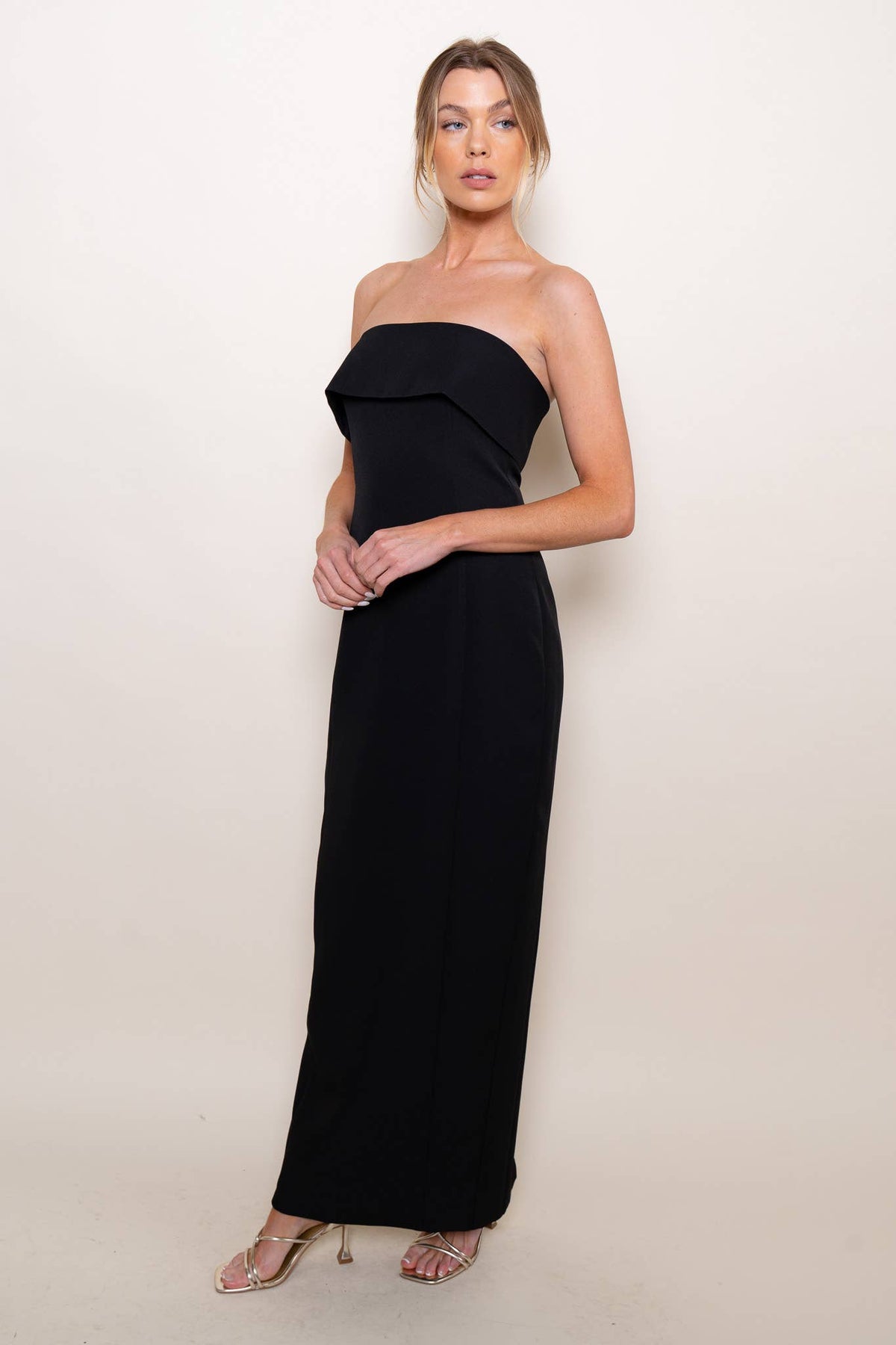 Cocktail Strapless Pencil Maxi Dress