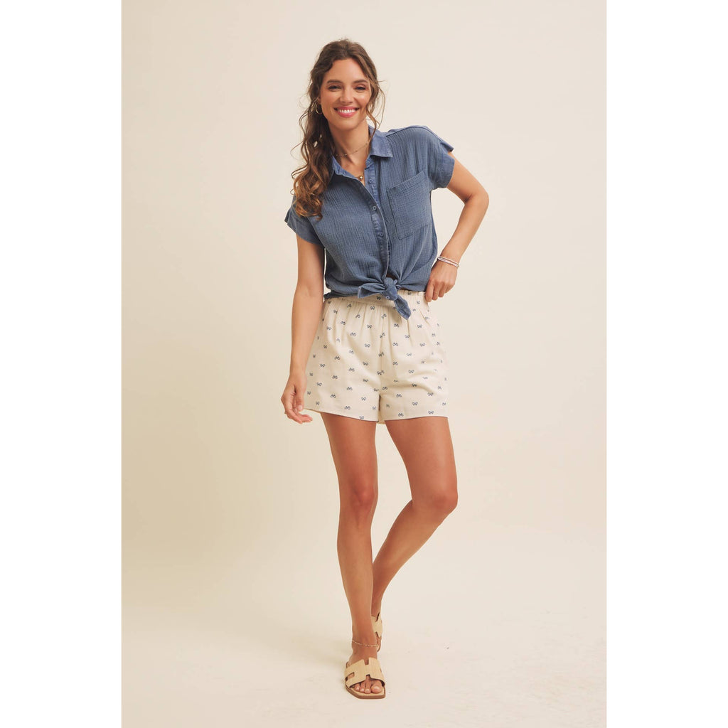 Final Sale-Beach Day Bow Shorts