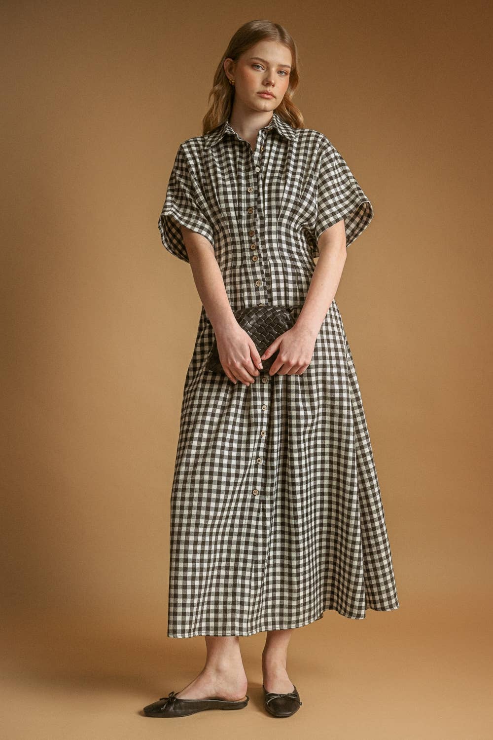 Gingham Button Down Dress