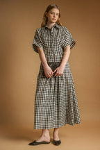 Gingham Button Down Dress