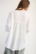Final Sale-Linen Blend Shirt