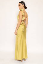 Backless Rose Maxi Dress
