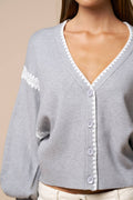Lace Trim Cardigan