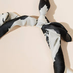 Final Sale-Abstract Floral and Horseshoe Scarf