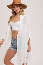 Final Sale-Button-Up Longline Shirt