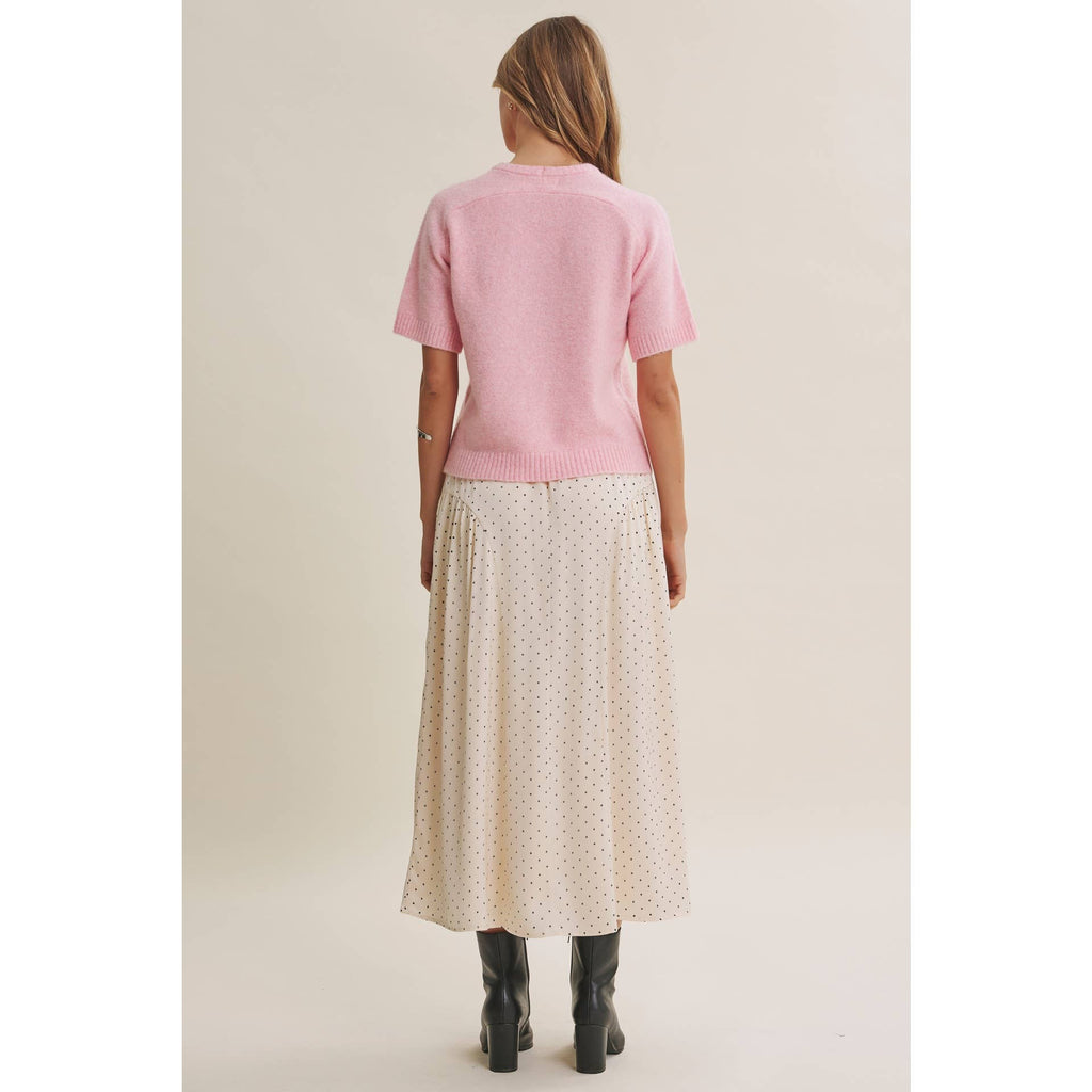 Classic Polka Dot Midi Skirt