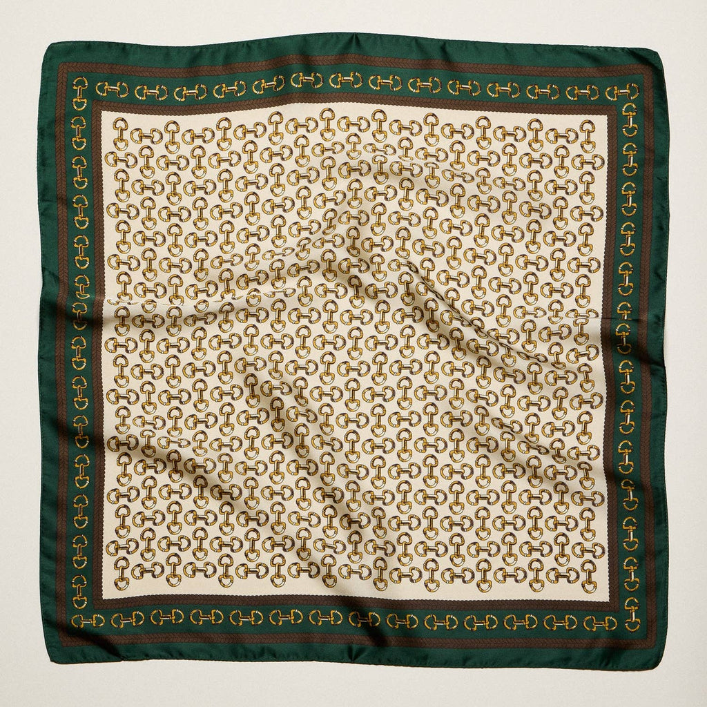 Final Sale-Classic Chain Print Square Scarf