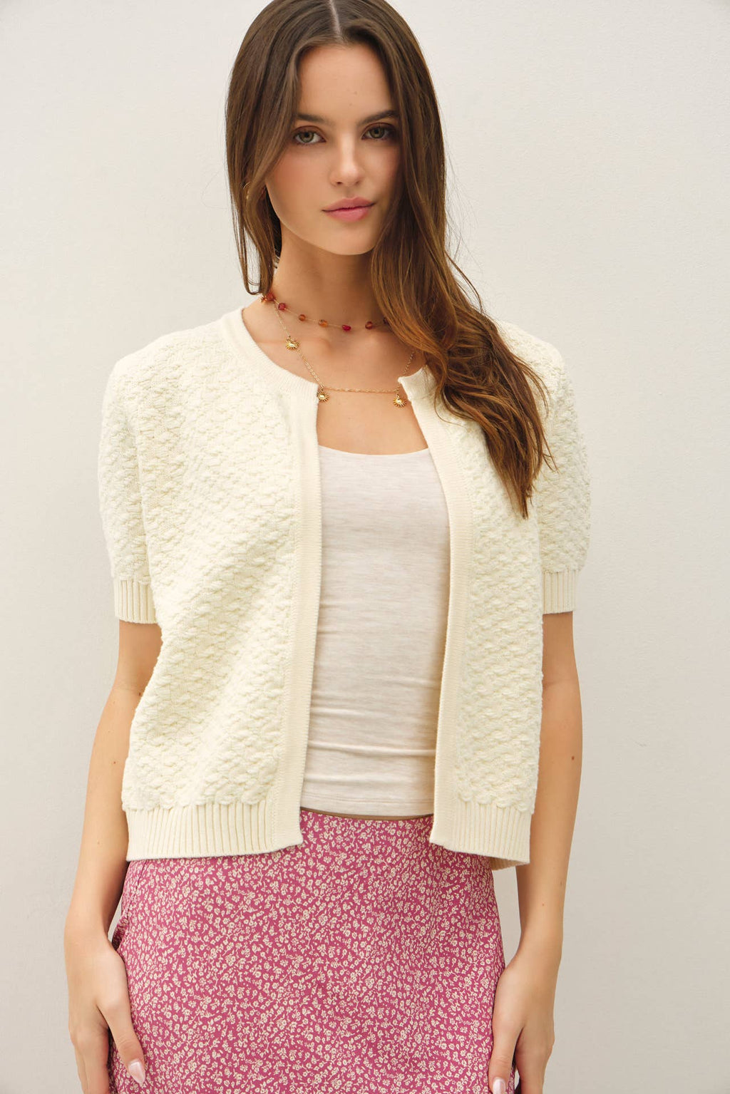Final Sale-Short Sleeve Cardigan