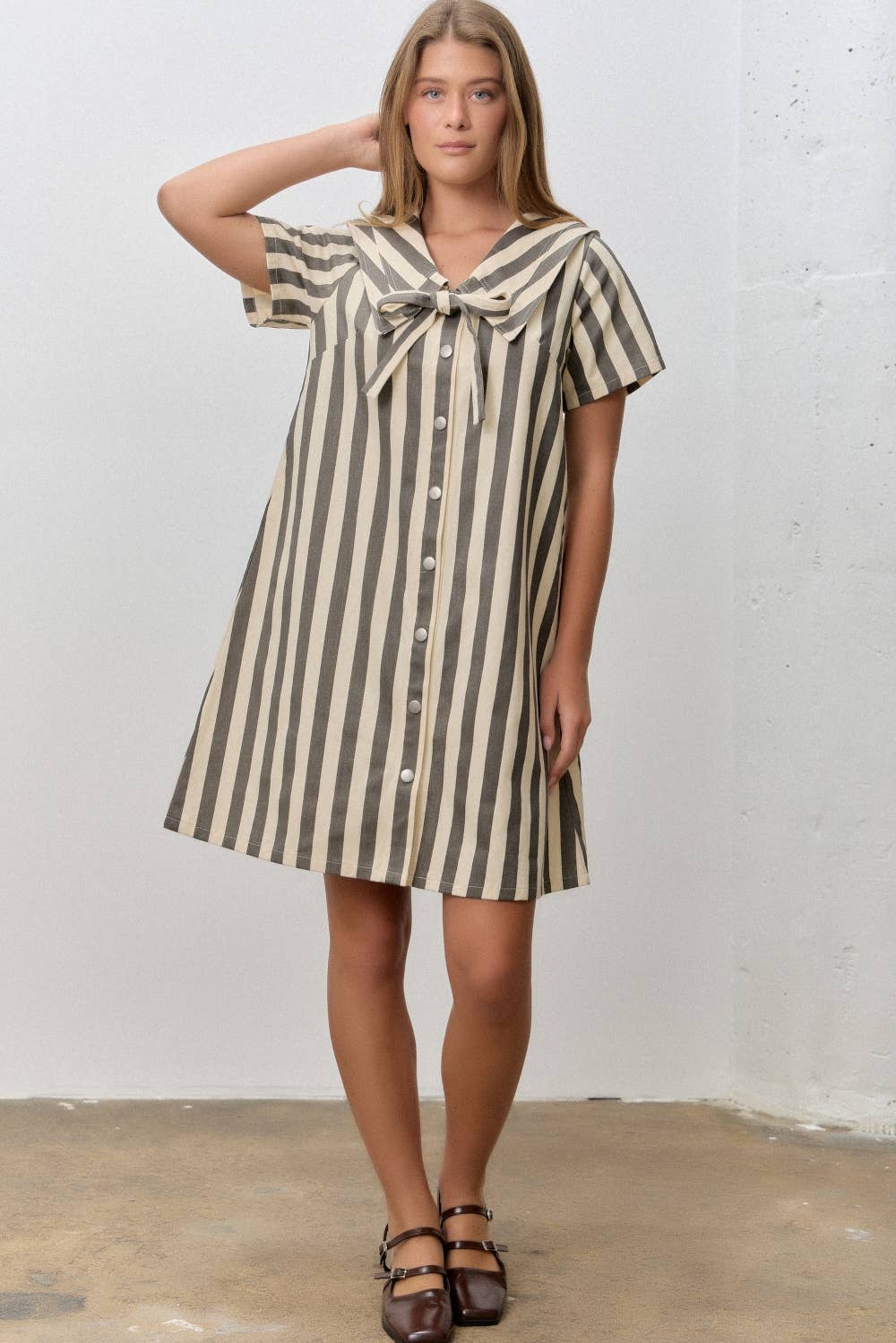 Stripe Button Up Dress