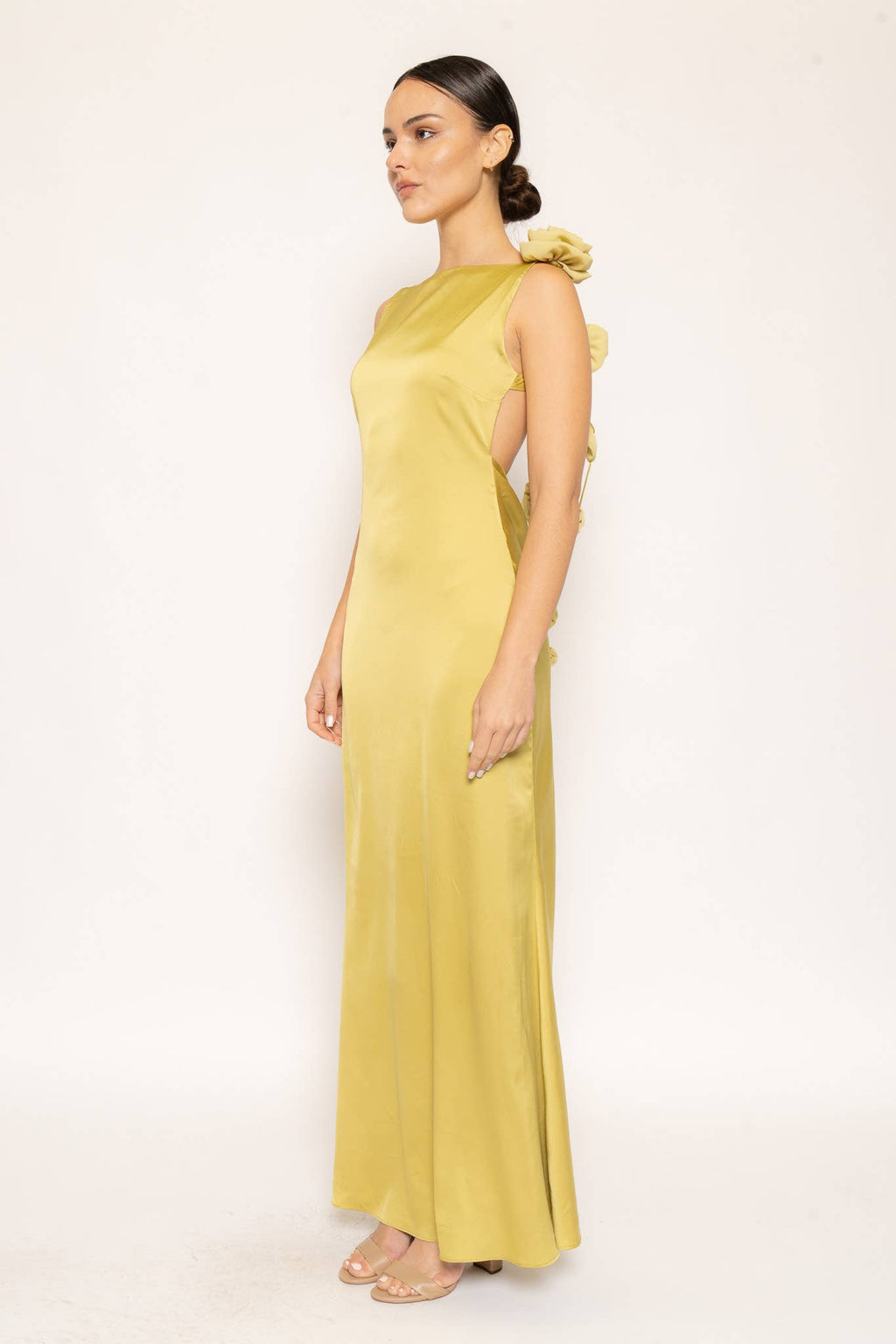 Backless Rose Maxi Dress
