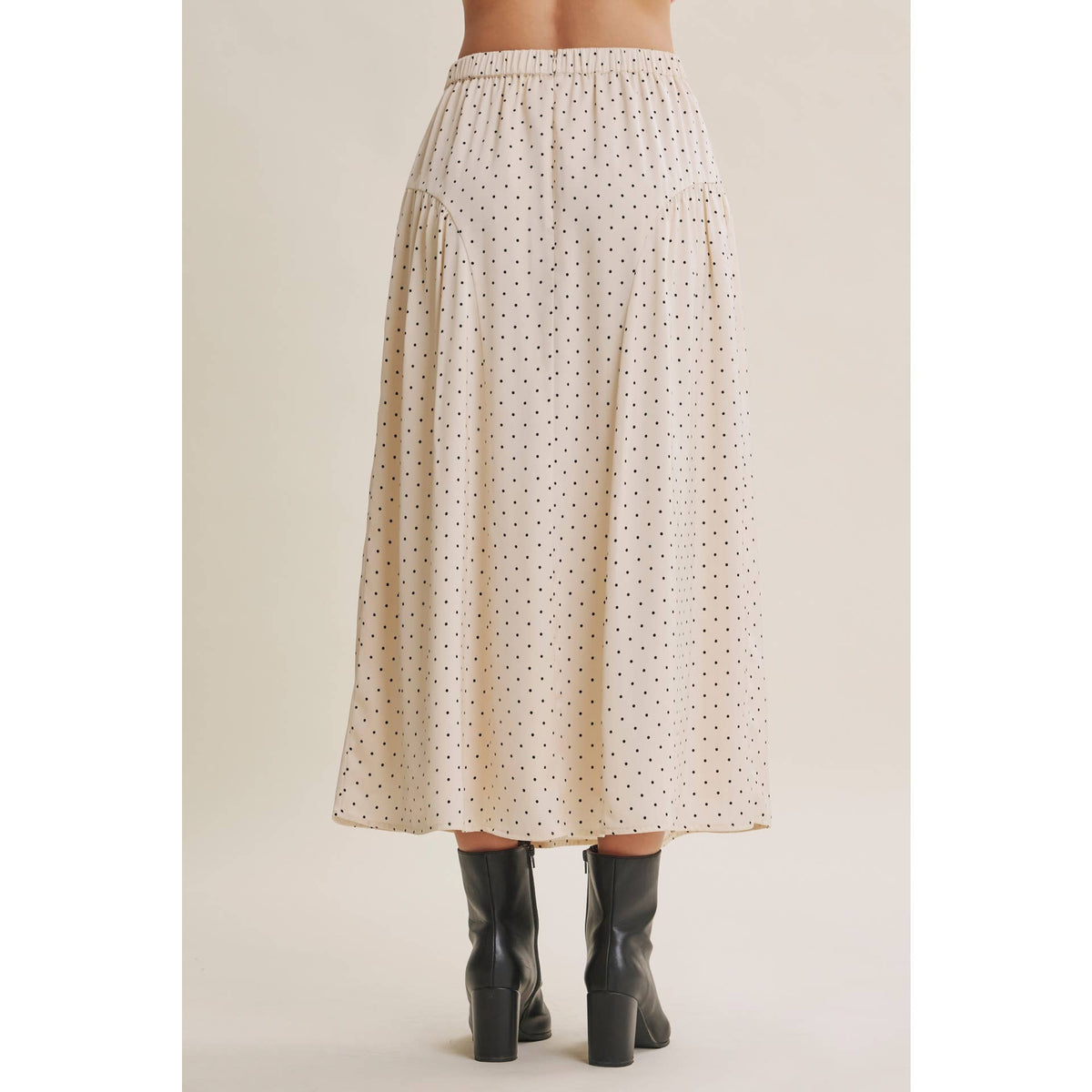 Classic Polka Dot Midi Skirt