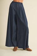Wide-Leg Double-Pleat Trousers