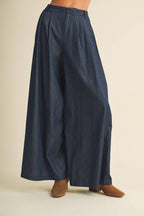 Wide-Leg Double-Pleat Trousers
