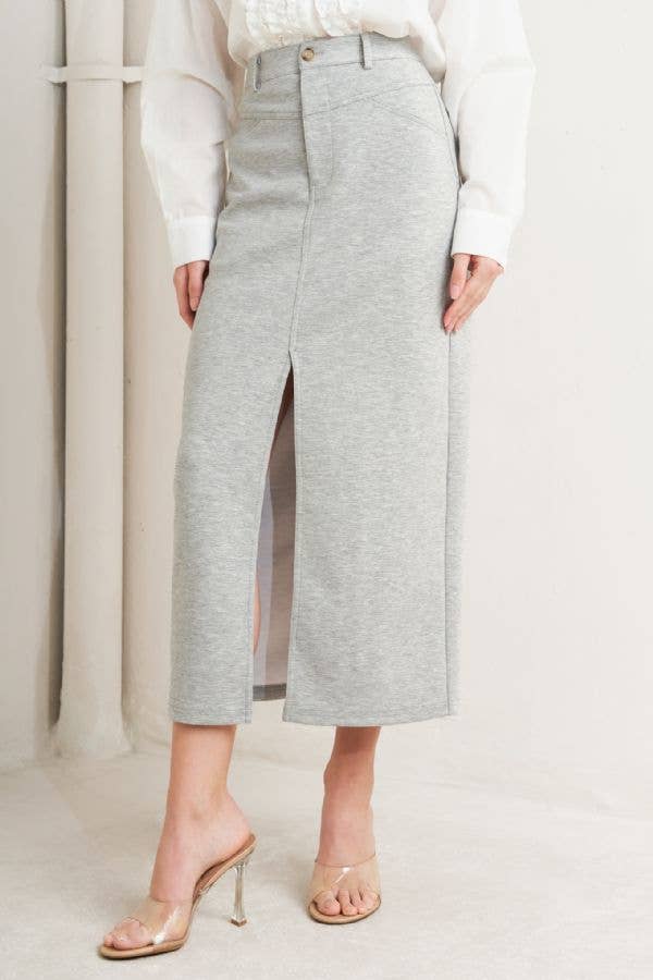 Final Sale-Knit Midi Skirt