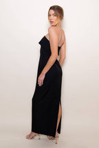 Cocktail Strapless Pencil Maxi Dress
