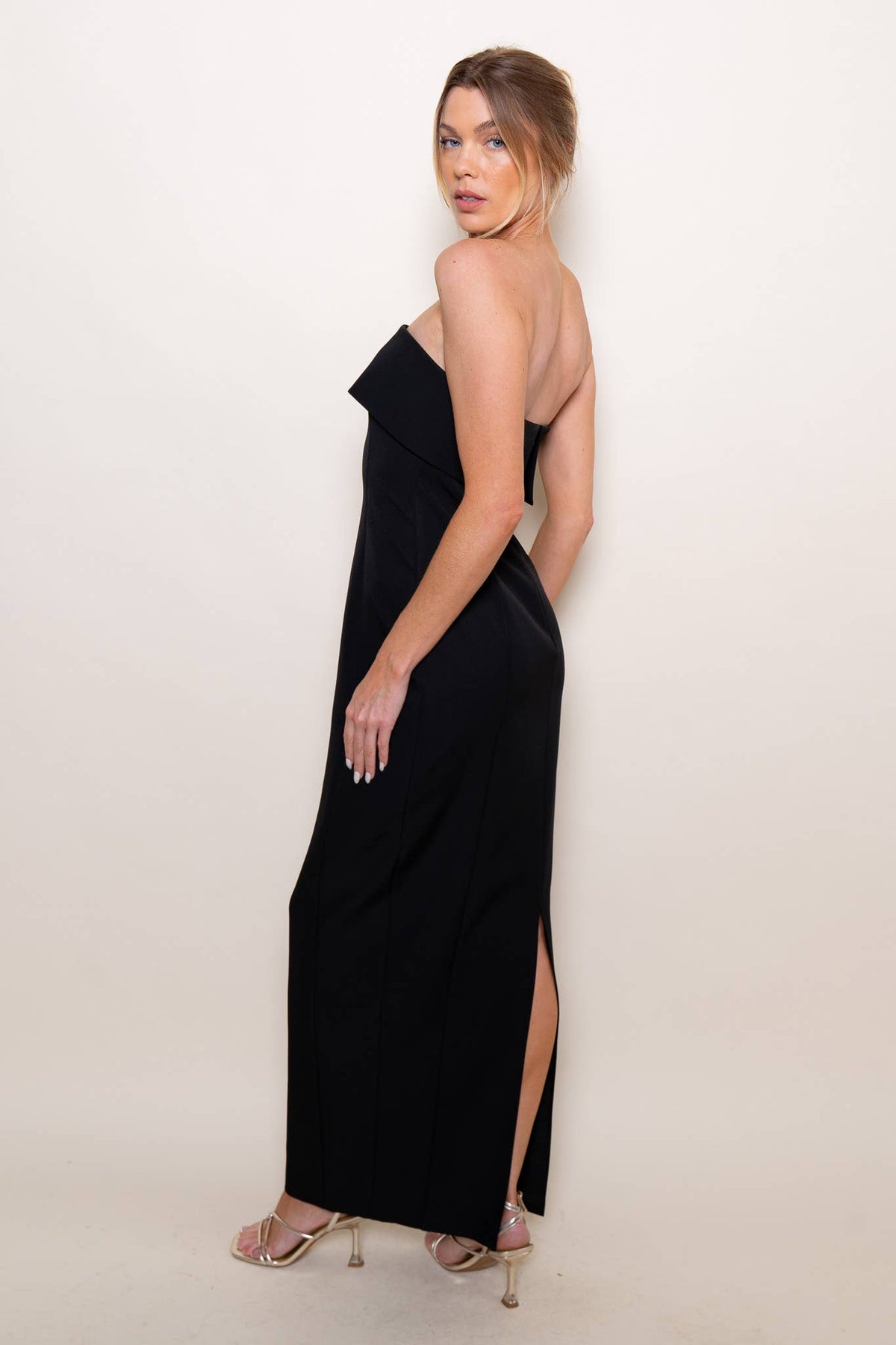 Cocktail Strapless Pencil Maxi Dress