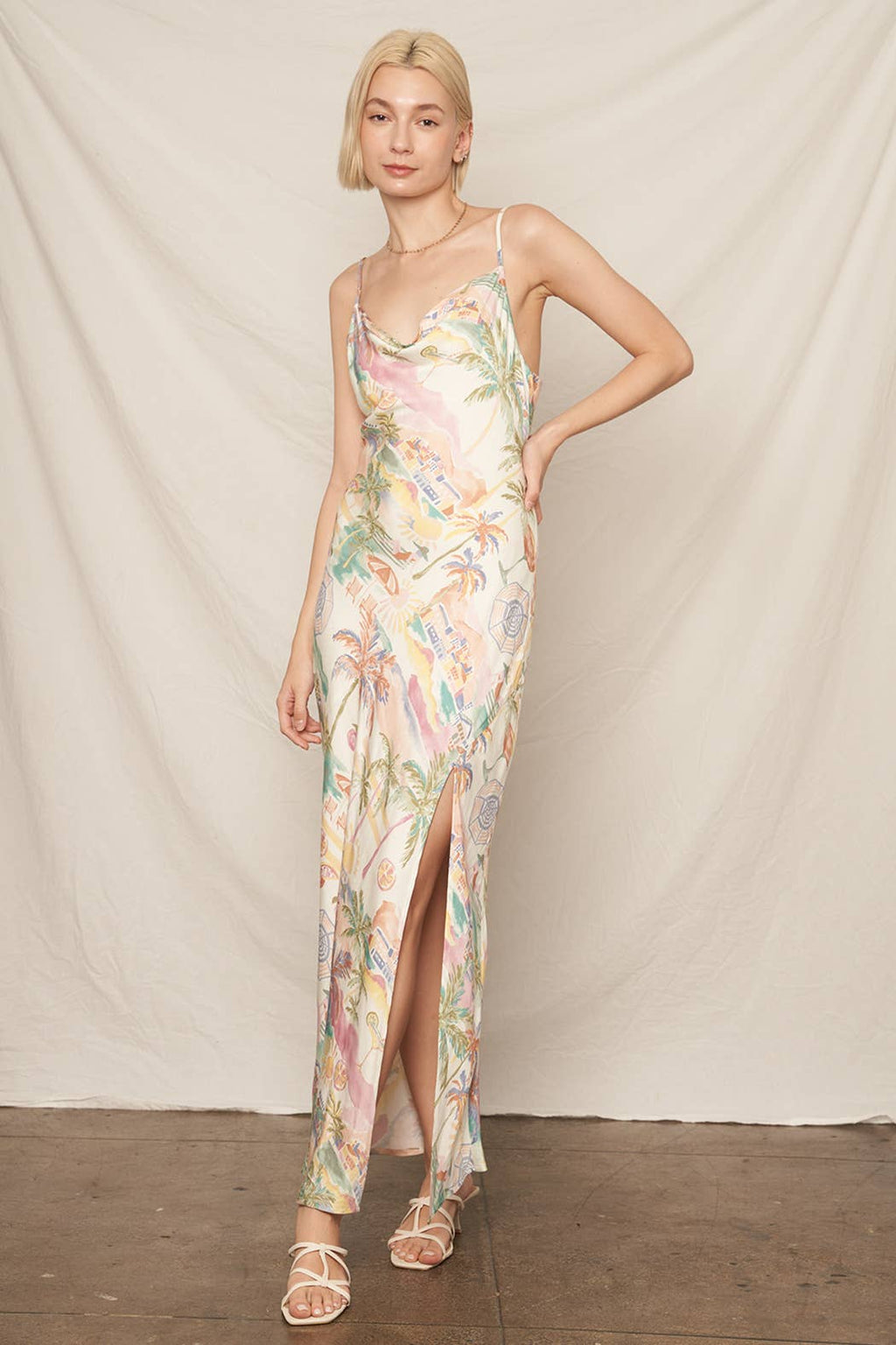 Final Sale-Beach Print Maxi Dress