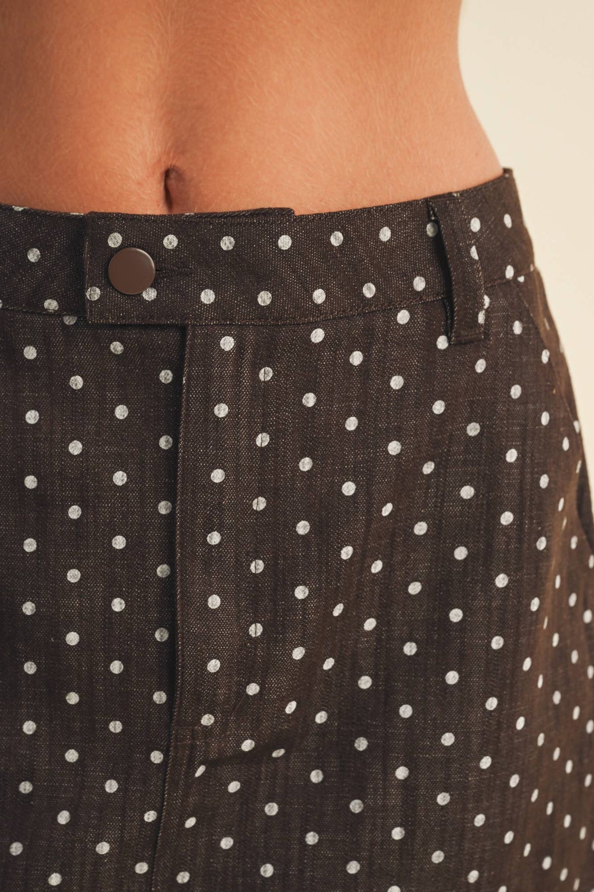 Final Sale-A-Line Polka Dot Utility Skort