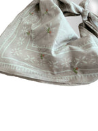 Final Sale-Mini pink flower Gray bandana