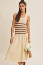 Striped Sweater Midi Dress